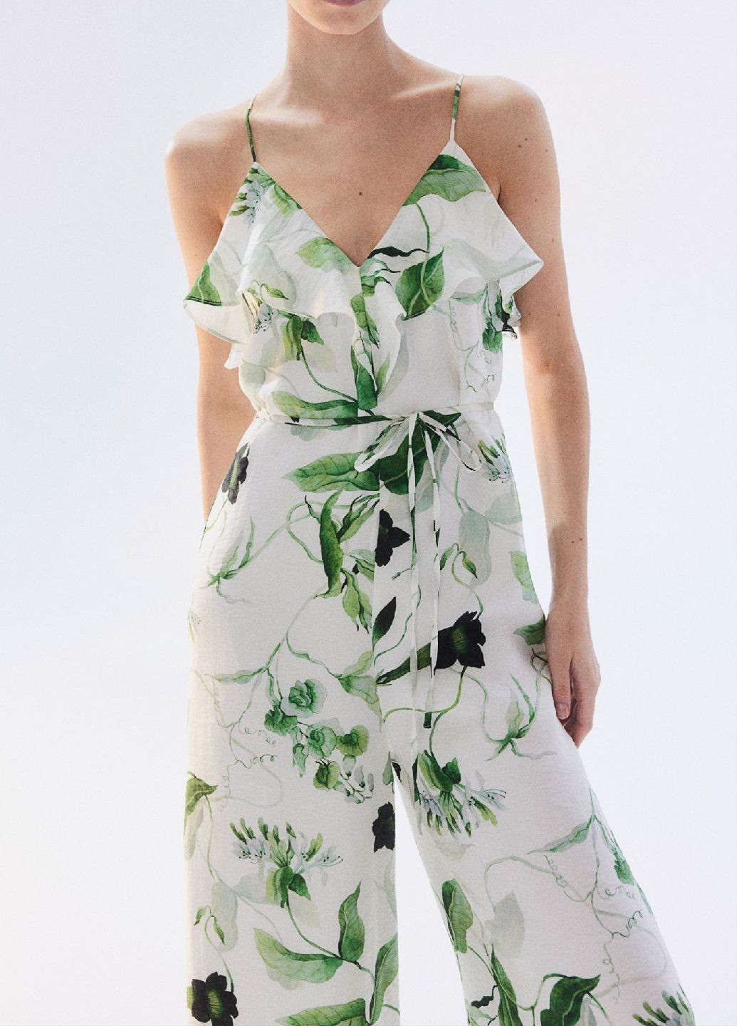 Комбінезон H&M квітковий білий святковий