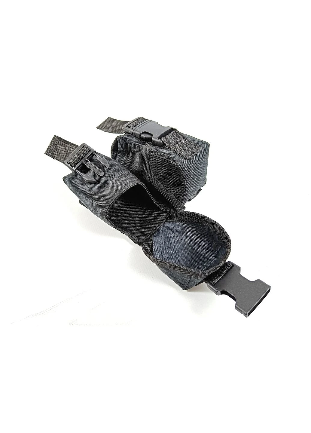 Подсумок гранатный двойной MOLLE черный Cordura 1050 60x50x100 мм No Brand (400575126)