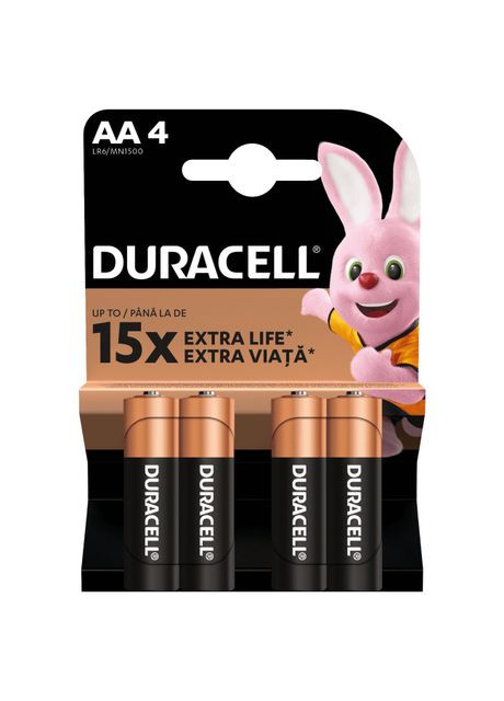 Батарейки алкалиновые Basic АА 1.5V LR6 4 шт (5000394076952) Duracell (370778652)