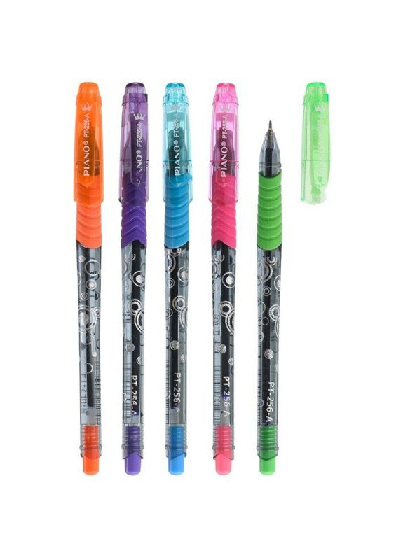 Ручка масляная PT-256A синяя, кол.корпус (12/144) Piano (367752615)