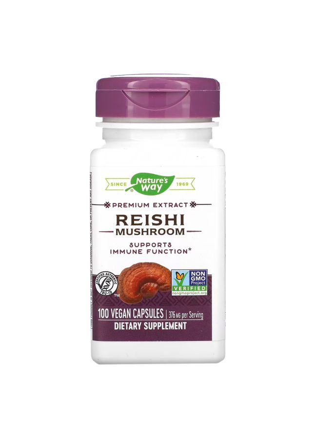 Натуральная добавка Reishi, 100 капсул Nature's Way (334705491)