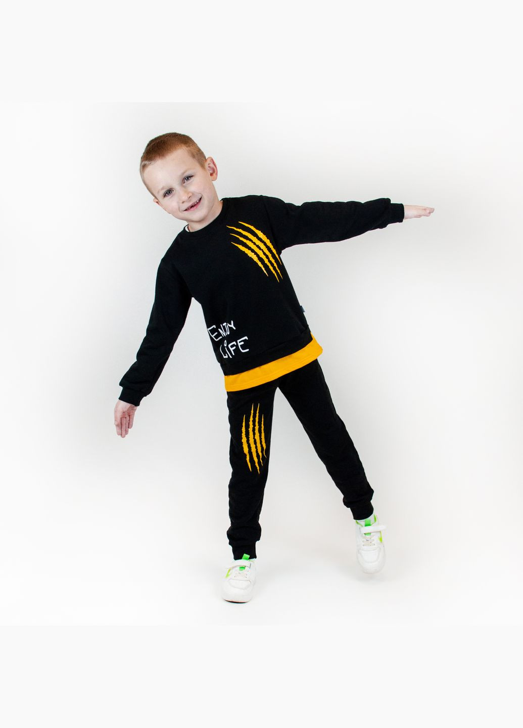 Комбинированный демисезонный костюм для мальчика dexter`s enjoy life черный;жёлтый dexter's
