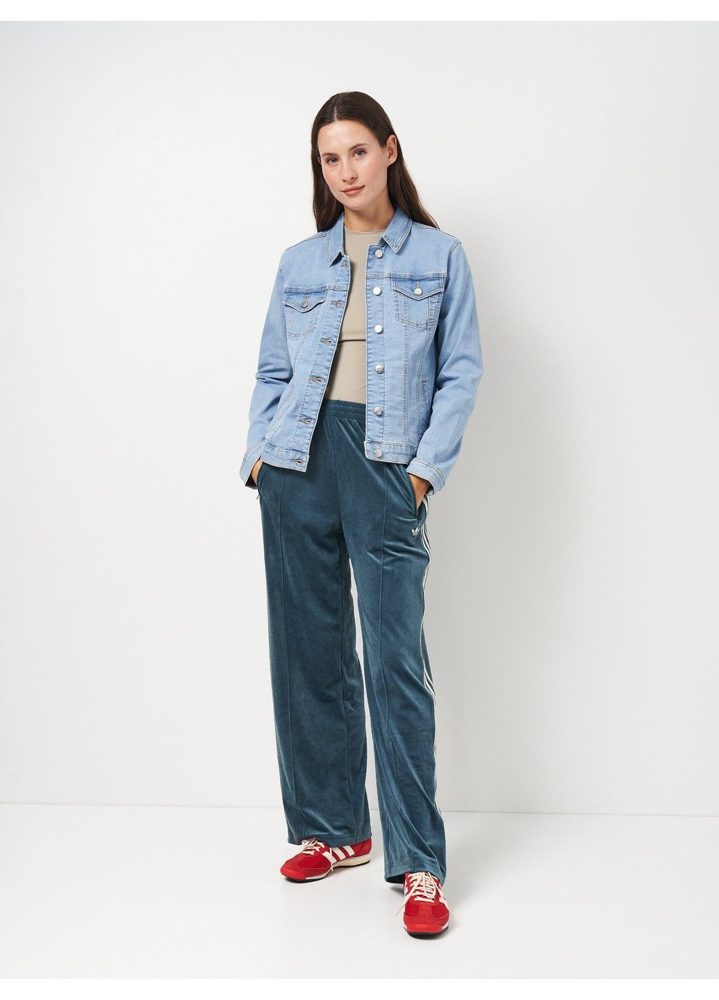 Голубой женский джинсовый жакет George однотонный - демисезонный