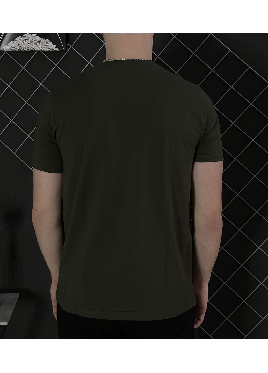 Хакі (оливкова) футболка чорна герб Luna