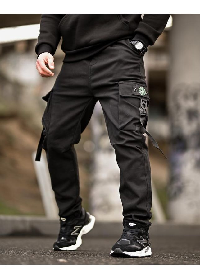 Зимові штани джогери stone Black No Brand (372006370)