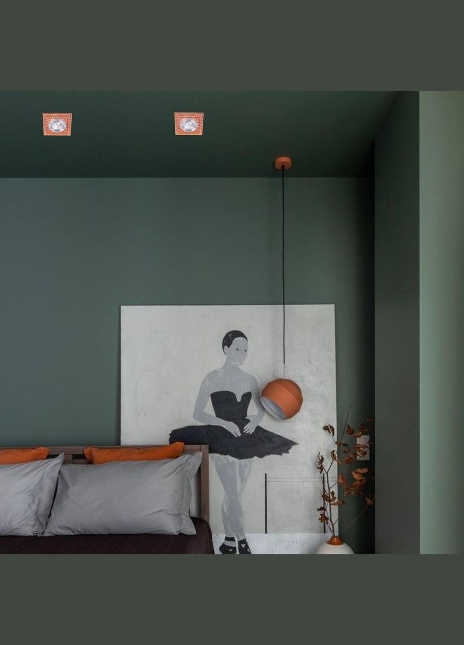 Жовтогарячий акриловий врізний світильник (05-А85) No Brand (370071584)