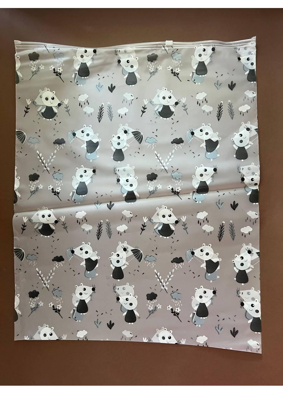 Пакет для речей із замком бігунком 40*50 см "Мишка чорна" No Brand (369394820)