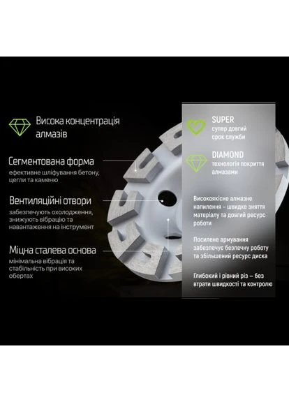 Pro. Диск алмазный шлифовальный C-Type 125мм Alloid (386232305)