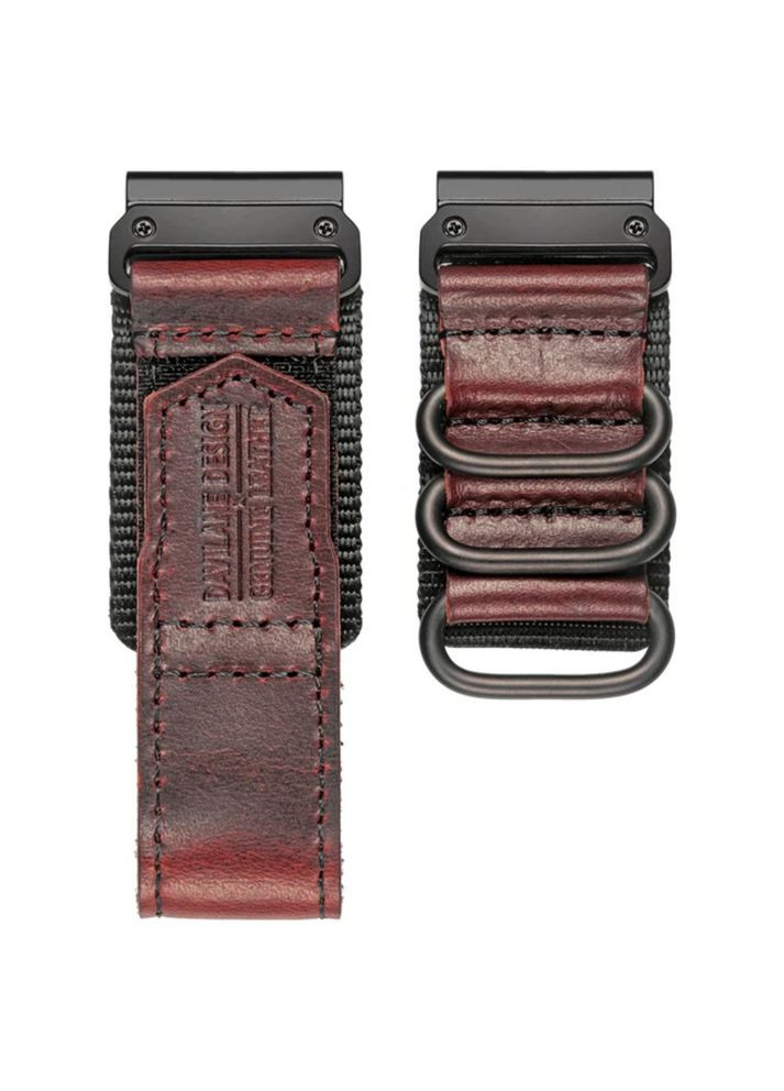 Ремінець для годинника HGA137 Mens leather Garmin Brown 22 mm Hemsut (365621401)