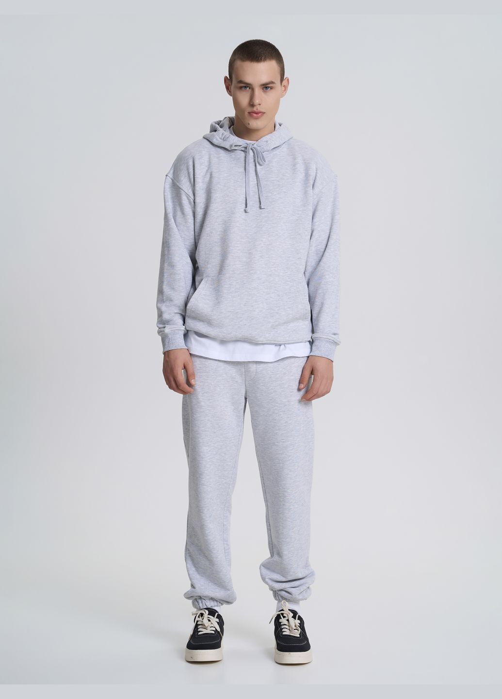 Худи мужской в цвете серый меланж ТМ РОЗА Роза (325695824)