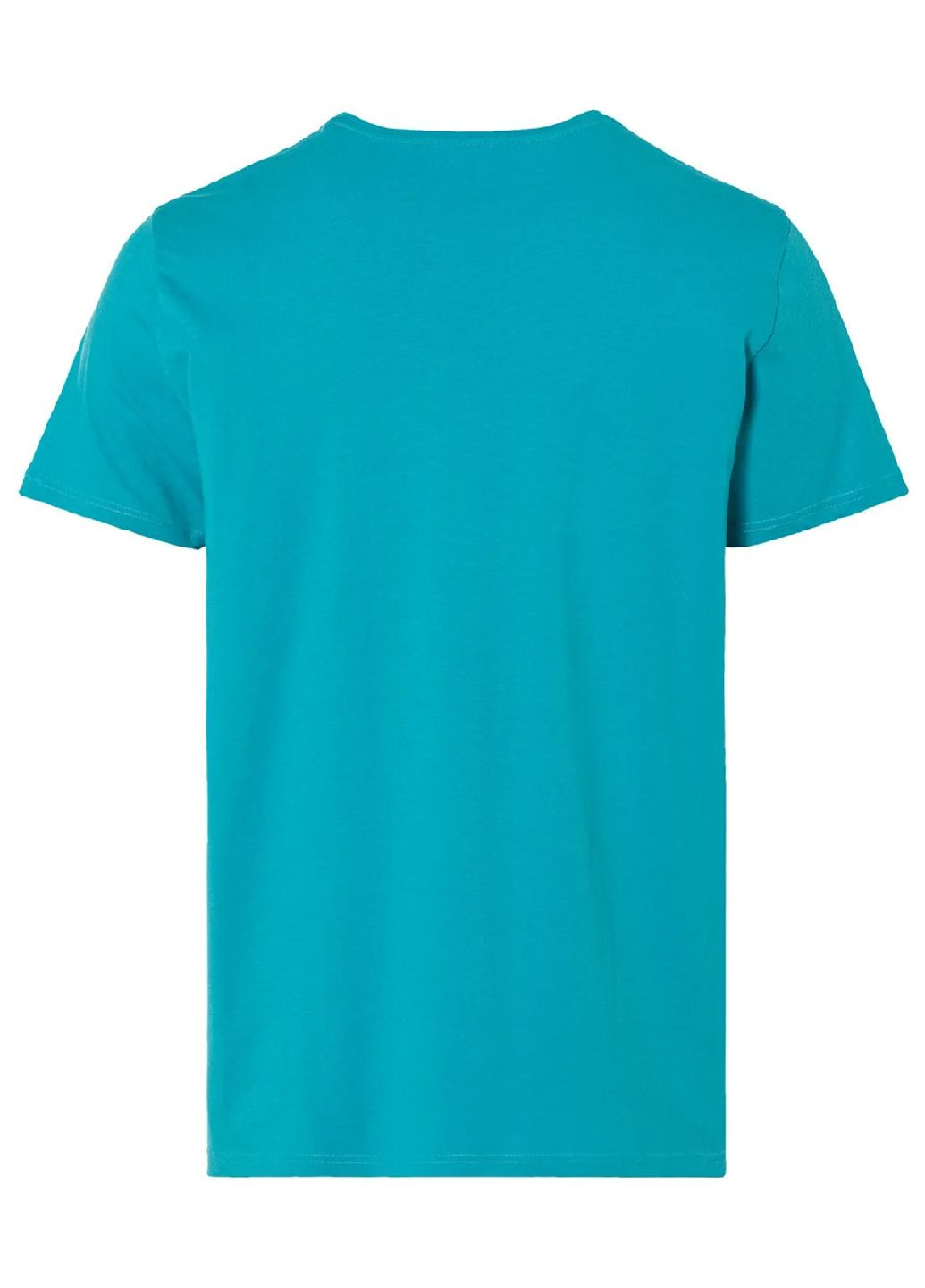 Бірюзова бавовняна футболка з коротким рукавом Livergy