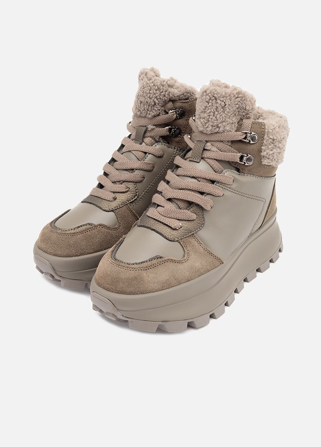 Жіночі черевики колір хакі ЦБ-00248347 Yuki (306831562)