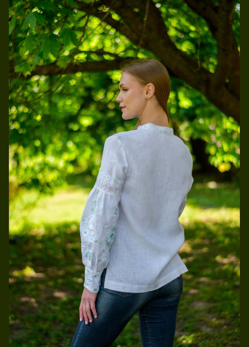 Біла сорочка Vyshyvanka льон (299331640)