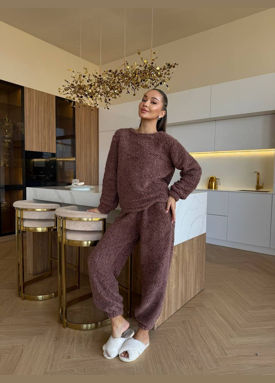 Кавова всесезон піжама кофта + брюки Garna