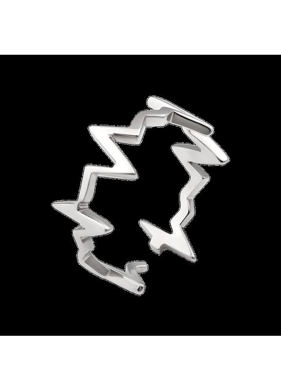 Кольцо серебряное Пульс на фаланге без камней Каштан (342334668)