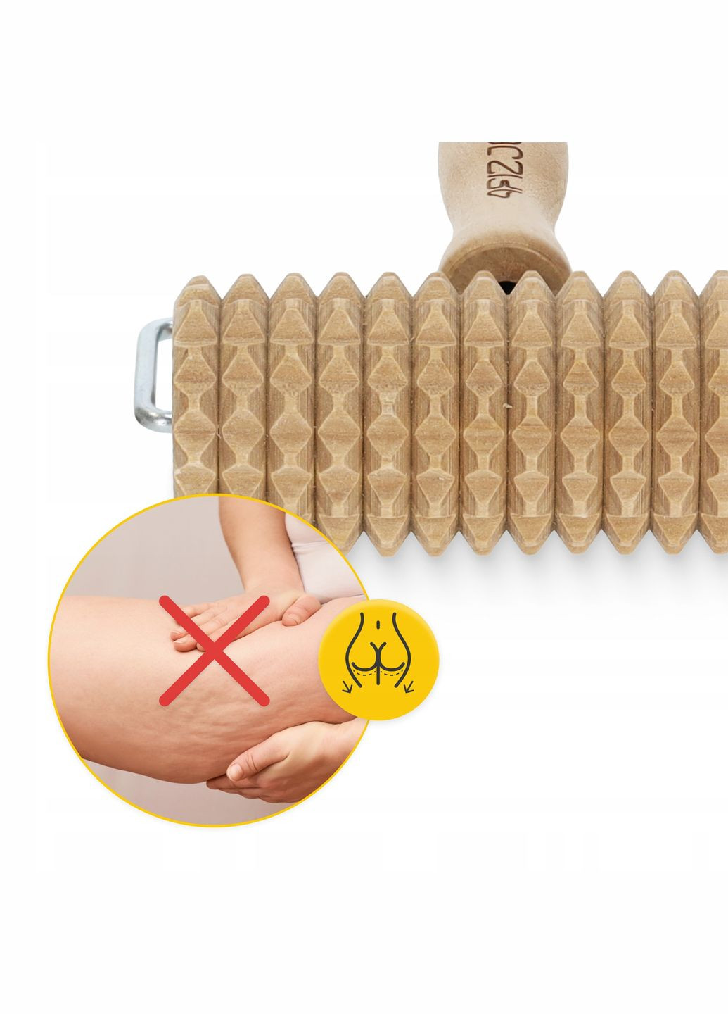 Масажний ролик для тіла ручний, дерев'яний () 4FIZJO P-5905973400251 (360890098)