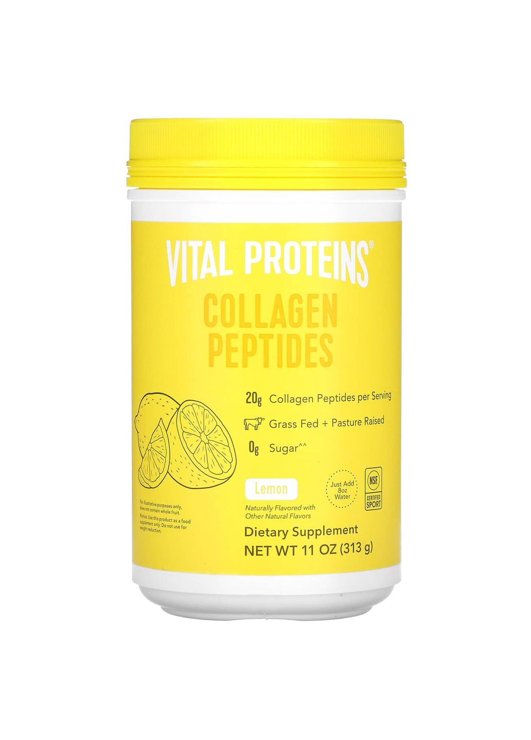 Пептиды коллагена, Collagen Peptides,, лимон, порошок, 313 г Vital Proteins (364688892)