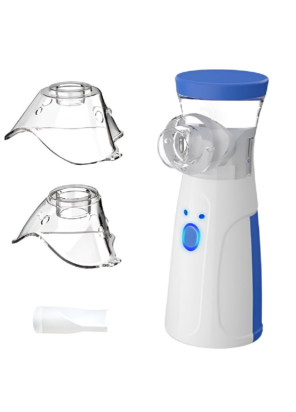 Ультразвуковий інгалятор із роботою від батарейок USB триступеневим регулюванням розпилення масками 2 штуки (480031-Prob) Unbranded (328512101)