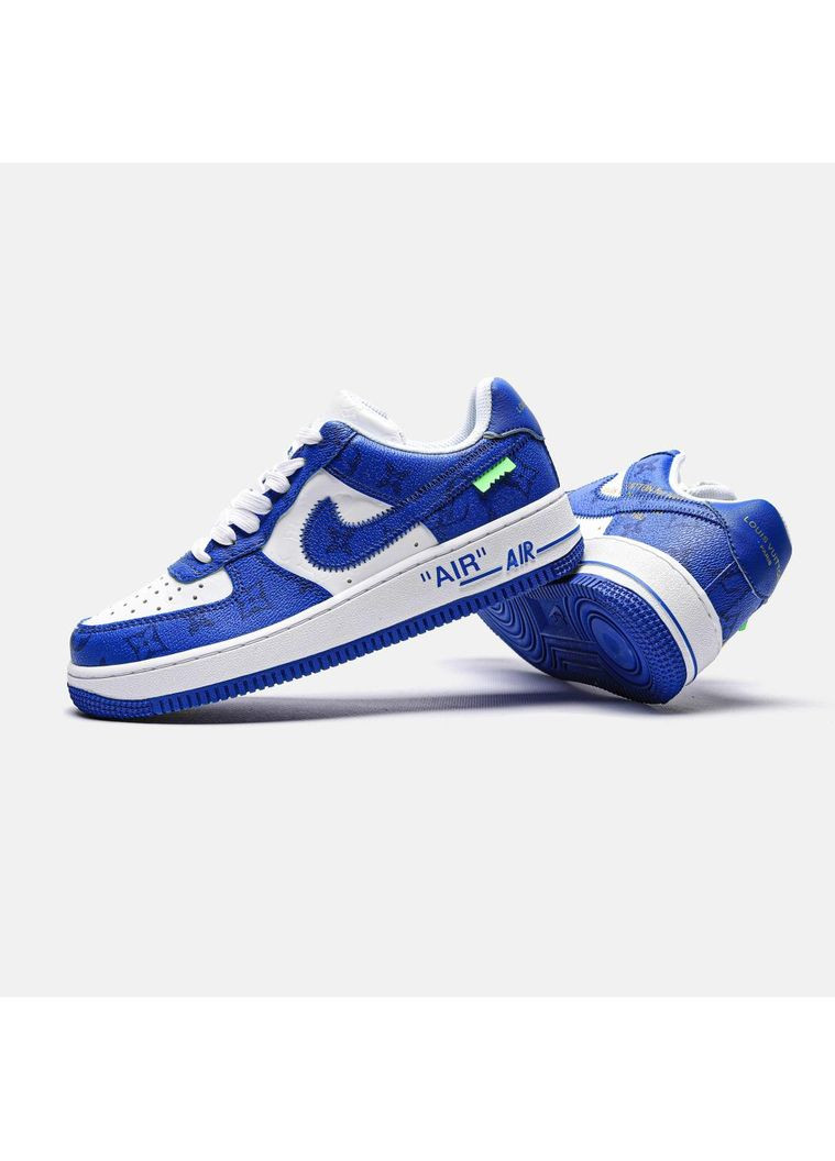 КРОСІВКИ ЖІНОЧІ NIKE LOUIS VUITTON X AIR FORCE 1 LOW BLUE НАЙК ДАКБУТ No Brand білі демісезони (368862209)