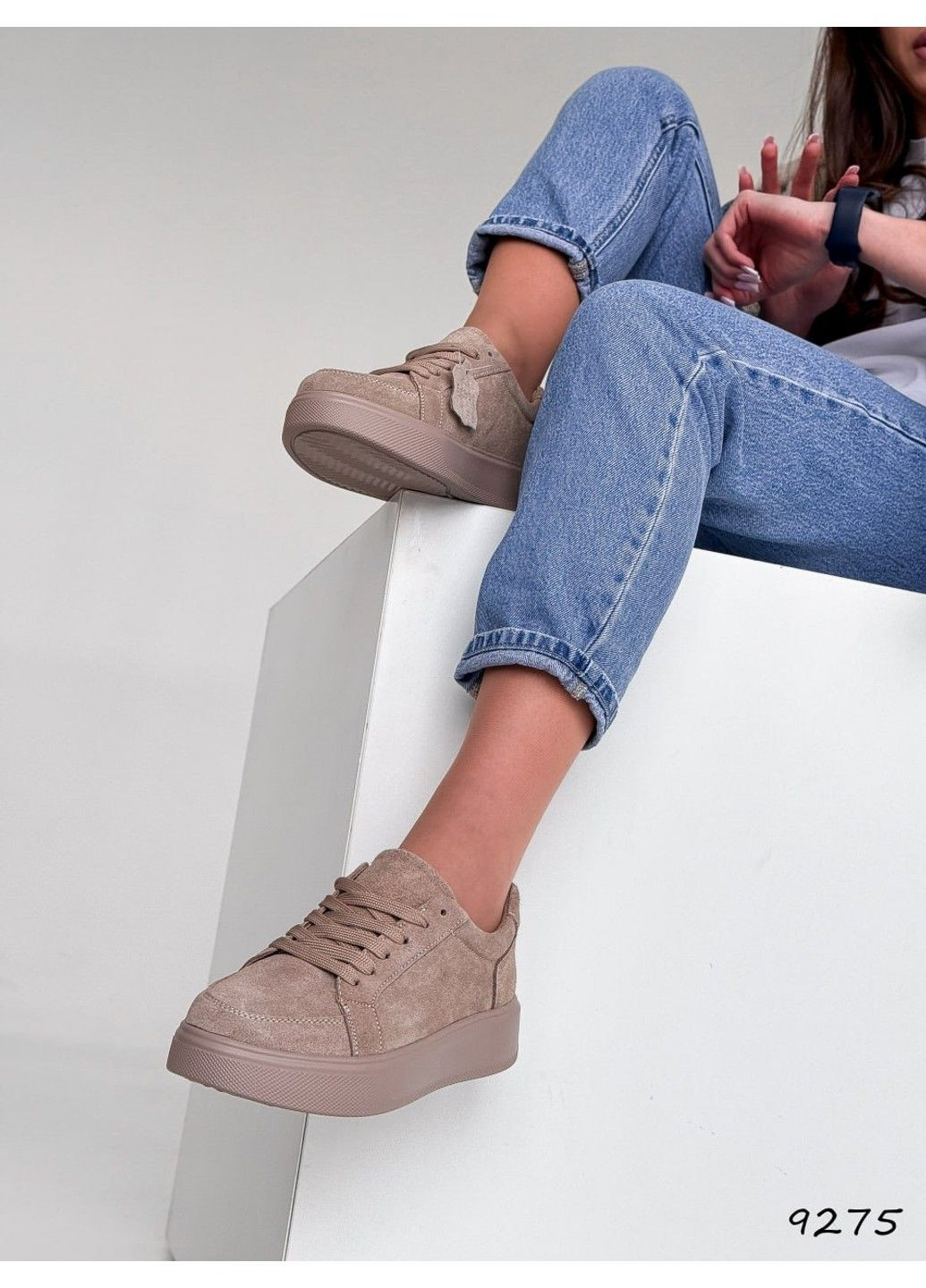 341 Кросовки Замшевые Бежевые KDSL бежевые демисезоны (335009360)