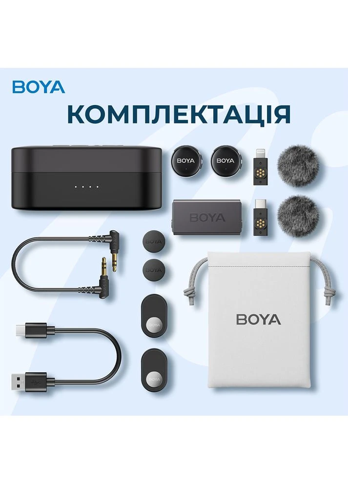 Мікрофон LINK 3-01 Type-C/TRS/Lightning Black Boya (374314775)