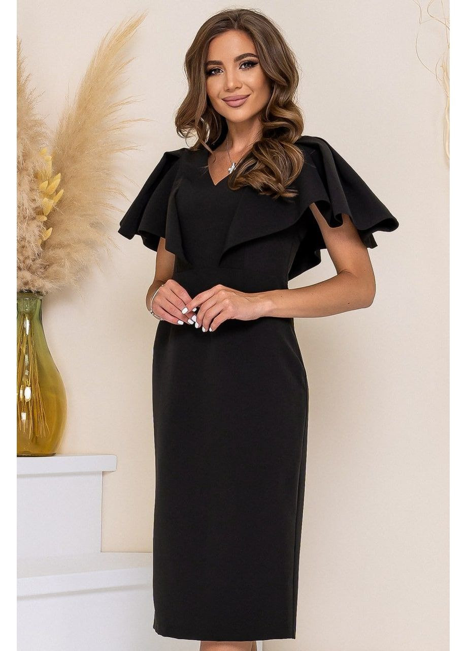 Черное повседневный платье женское Гермес однотонное