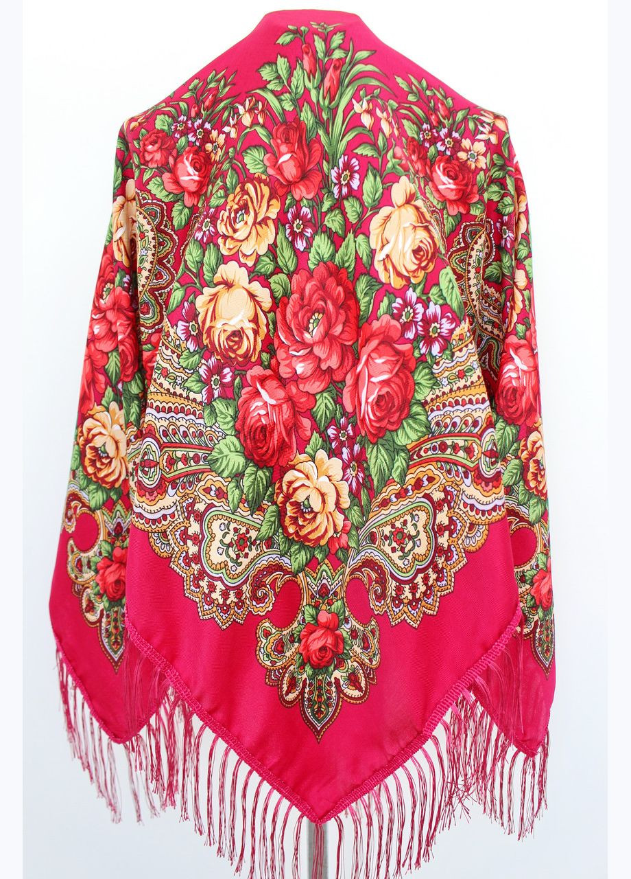 Платок в народном стиле "Романтические цветы" Малинова 621017 Husta (322502247)