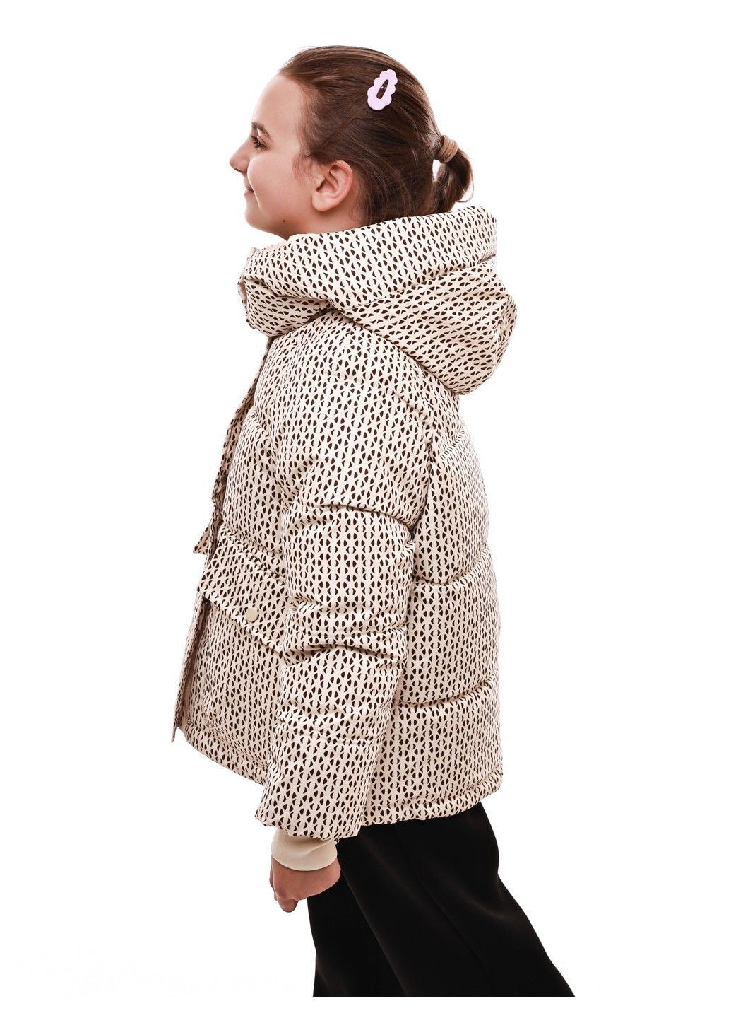 Молочная зимняя куртка зимняя для девочки подростка No Brand