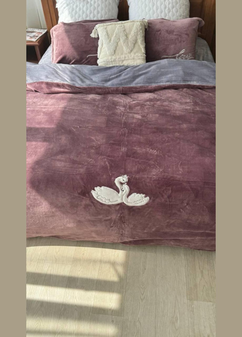 Постельное белье велюр мягкое Евро No Brand (308754456)