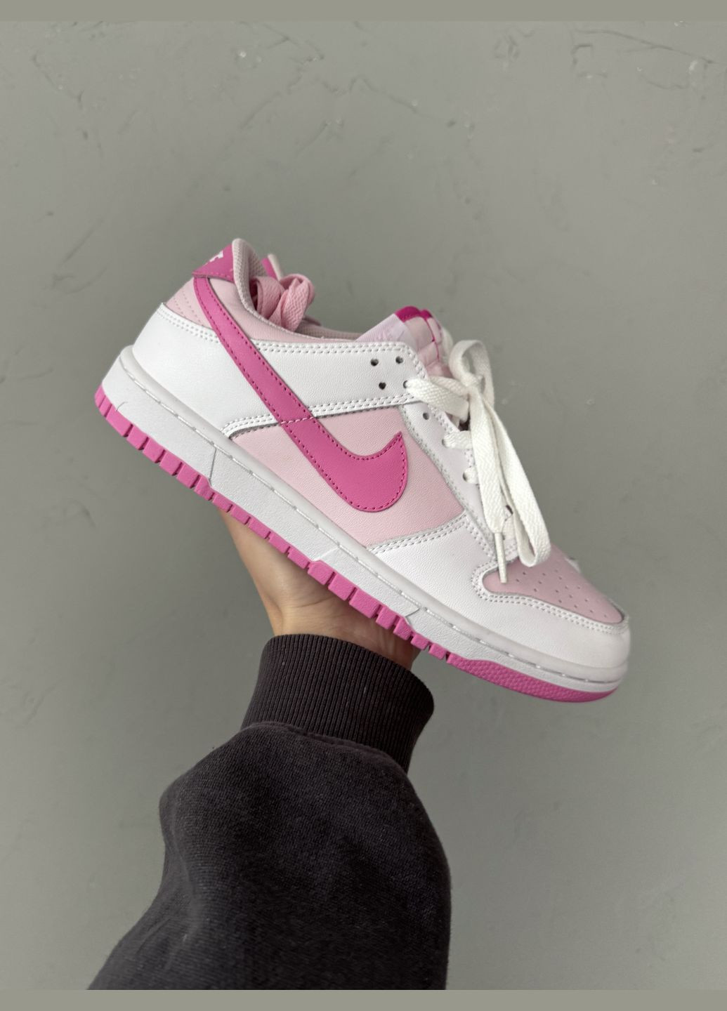 Кросівки жіночі Nike SB Dunk Low white pink | Найк СБ Данк низькі білі рожеві No Brand білі демісезони (316091144)