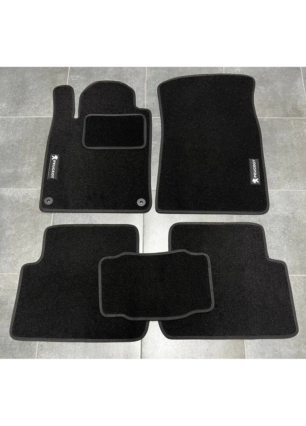 Ворсовые коврики в салон для Пежо / Peugeot (2004) (Autotextile) Чёрные No Brand 407 (382898975)
