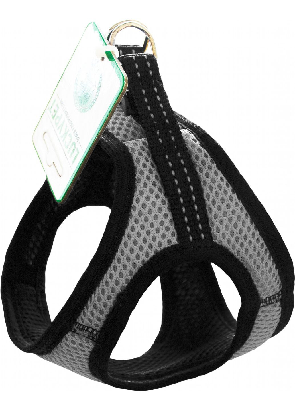 Нагрудник із сітки подвійний №1 25-27 см/27-29 см Сірий (4820224219868) Lucky Pet (279573469)