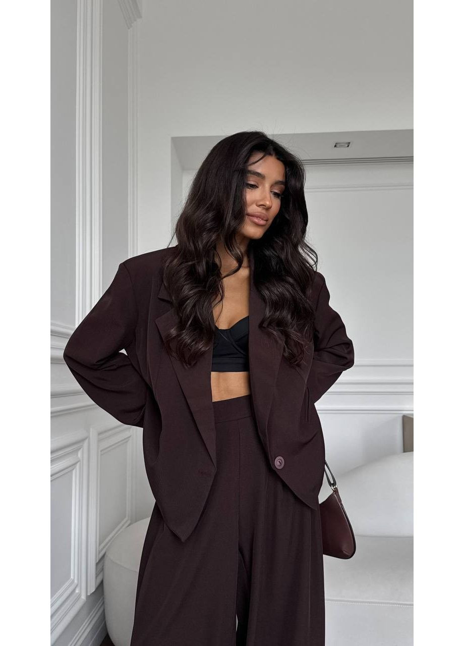 Класичний костюм-двойка палаццо + пиджак No Brand Р4959-236/2 (351856880)