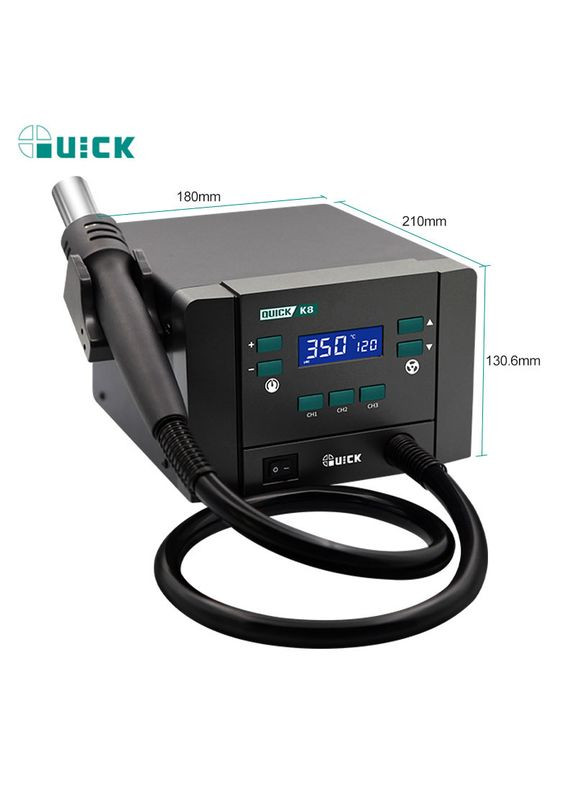 Термовоздушная паяльная станция K8 1000 Вт/100-500°С/50 л/мин Quick (317204212)