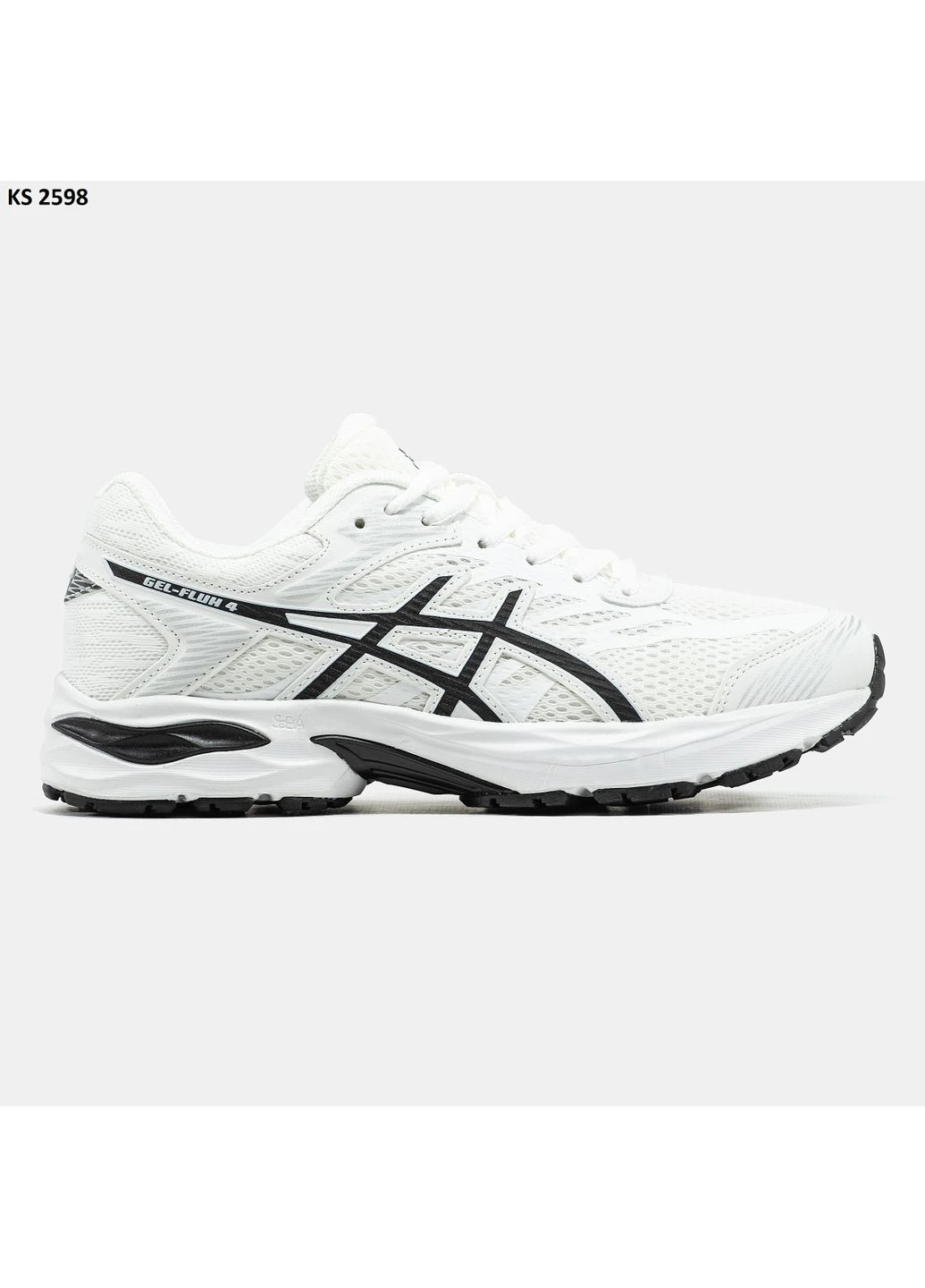 Белые летние кроссовки asics gel-flux 4 white асикс гель No Brand