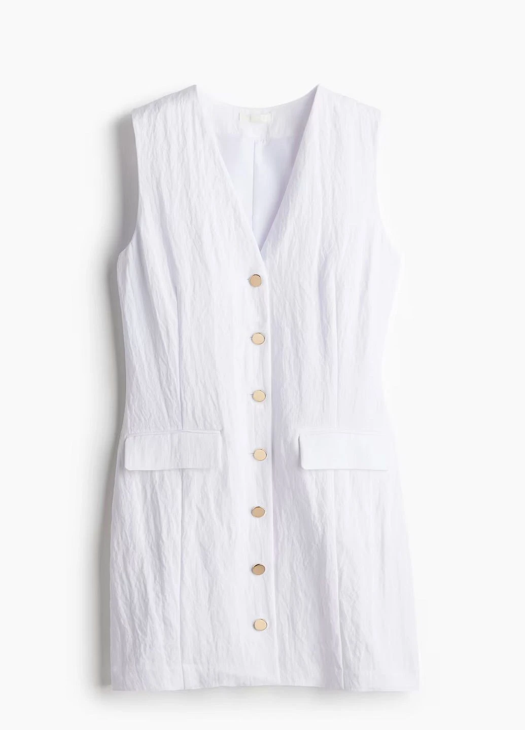 Белое деловое платье H&M однотонное