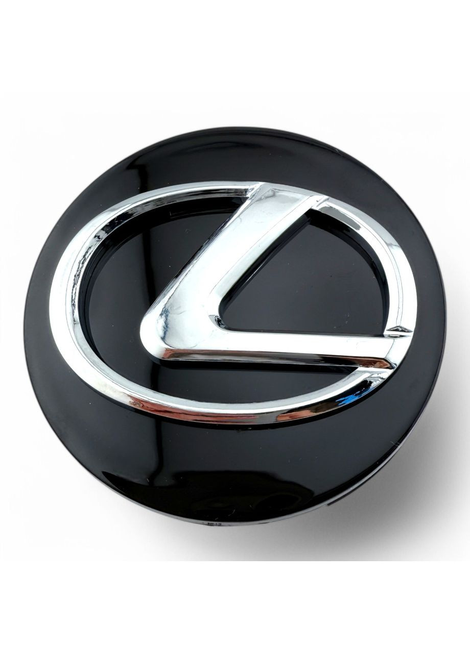 Ковпачок для дисків Лексус заглушка для дисків 62/56 мм чорні з хромом (1 шт.) Lexus (354698751)