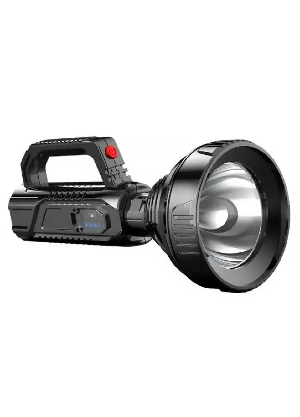 Фонарь прожектор аккумуляторный с индикатором заряда батареи для охоты туризма походов 90х210 мм (476267-Prob) Черный Unbranded (278052290)