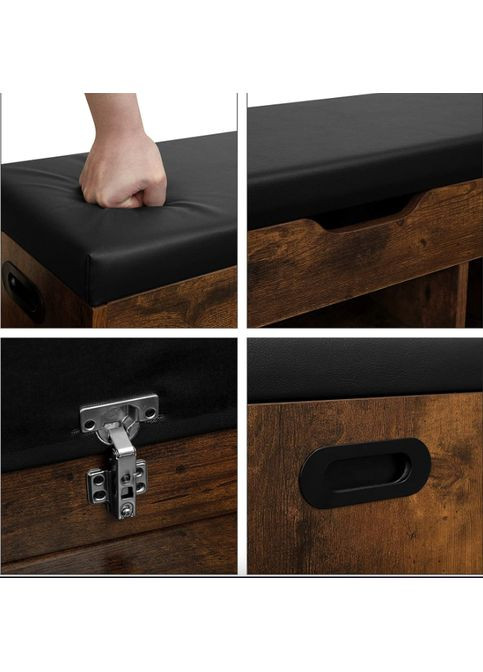 Тумба для взуття Gerbor з м'яким сидінням в стилі Loft Leobert (361952244)