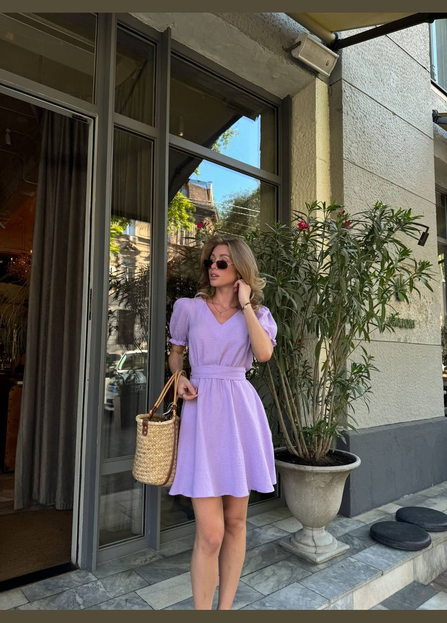 Лавандовое повседневный платье женское Україна однотонное