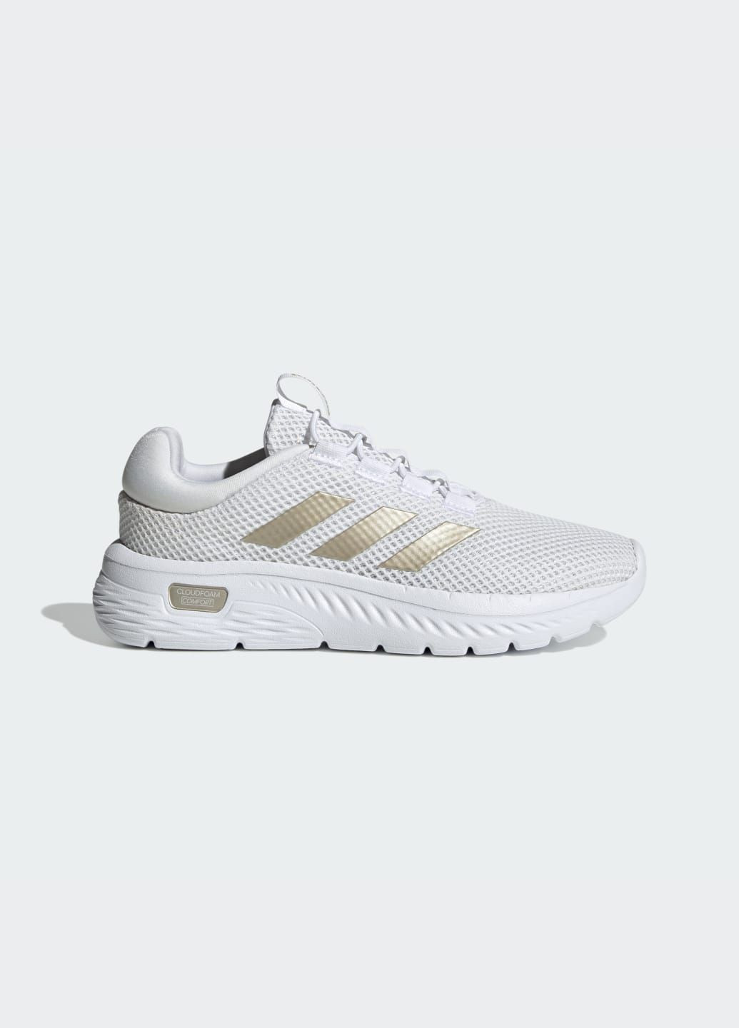 Кроссовки Cloudfoam Comfy adidas белые всесезоны (316580578)