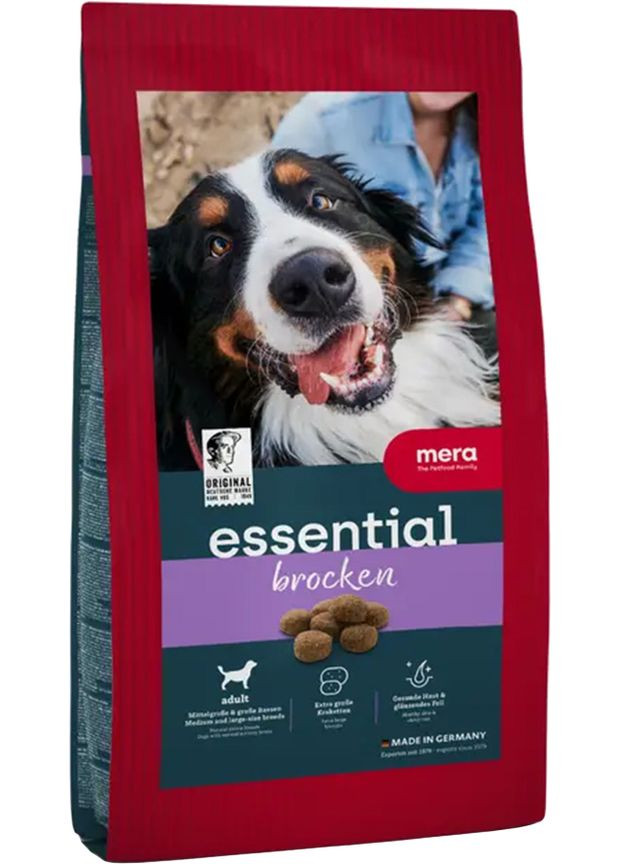 Сухий корм essential Brocken для собак з нормальним рівнем активності крупна крокета 2 кг (4025877613302) Mera (315868179)