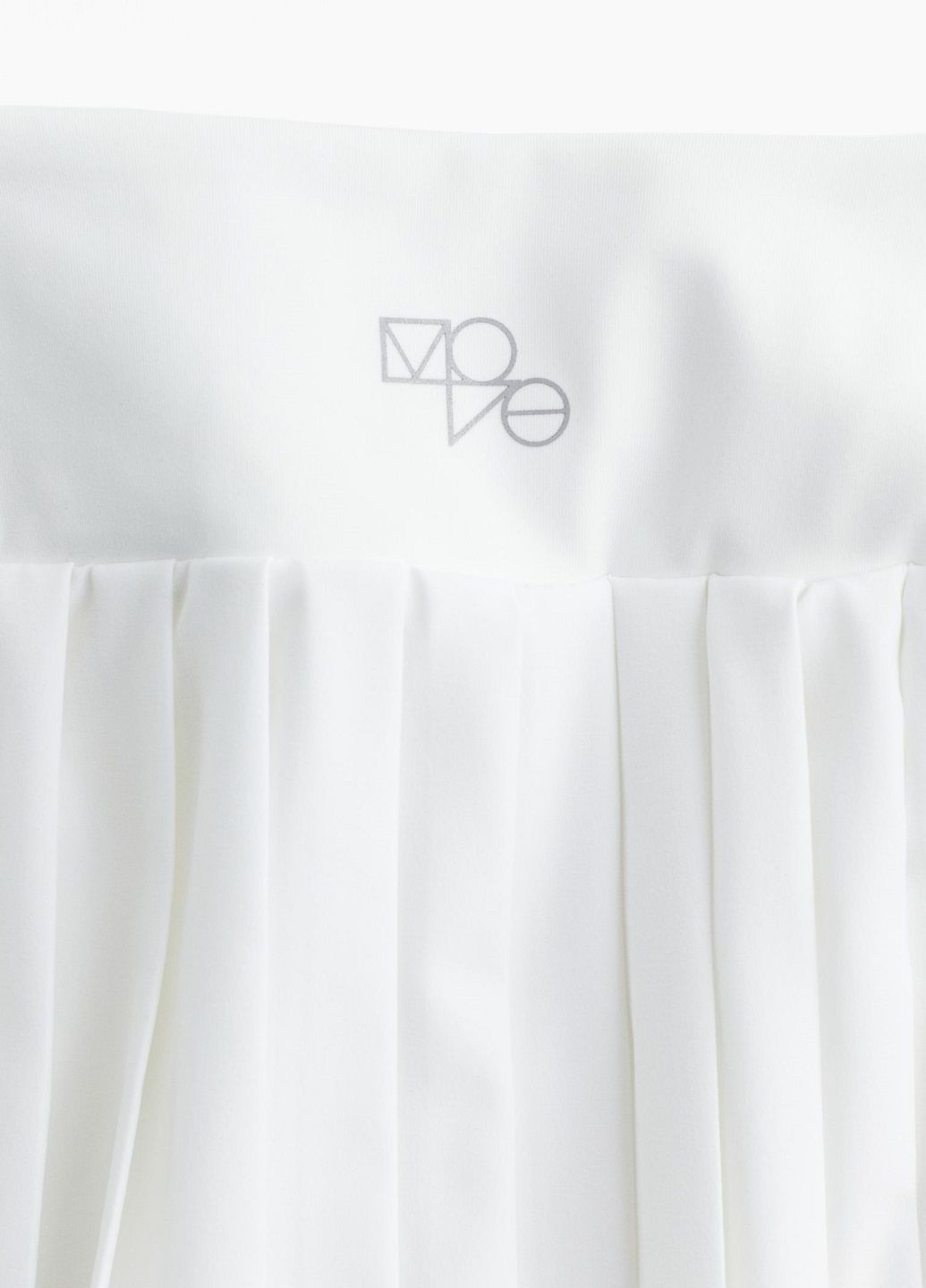 Белая спортивная однотонная юбка H&M