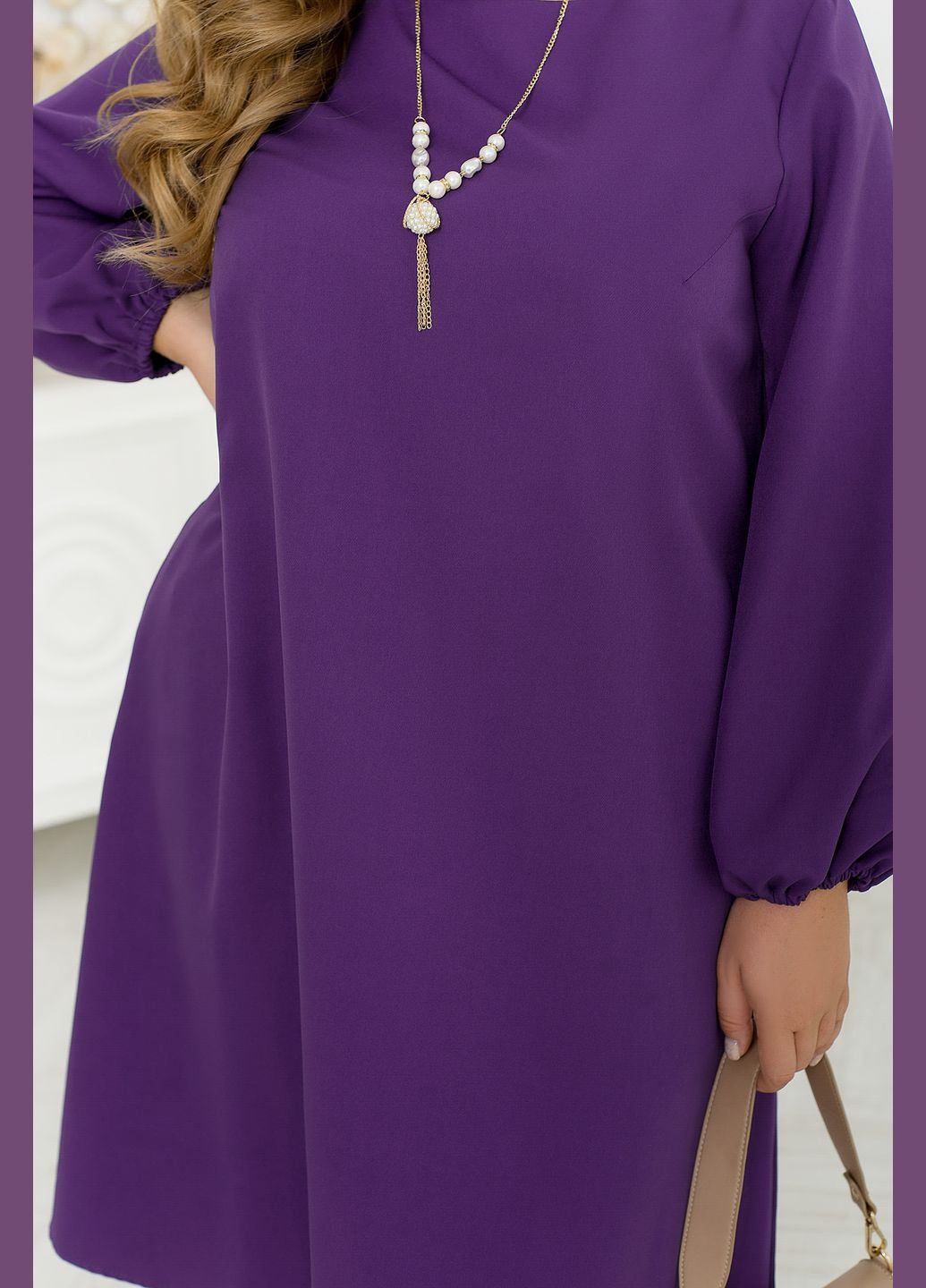Фіолетова повсякденний сукня а-силует Minova однотонна