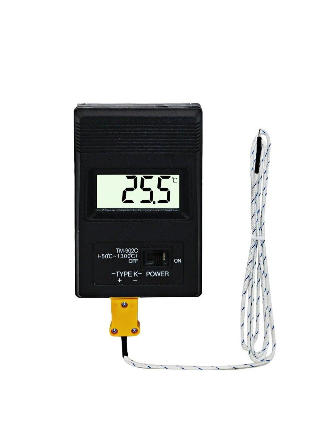 Цифровой термометр с термопарой К-типа TM-902C, диапазон от -50°C до +1300°C Thermo (292312865)