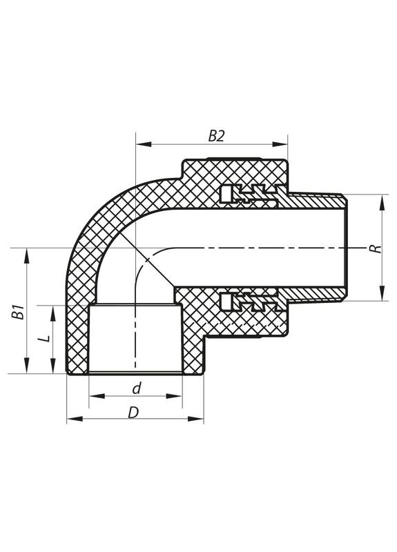 Кут ЗР 32x3/4M PPR K0121.PRO (KP0144) KOER (315443887)