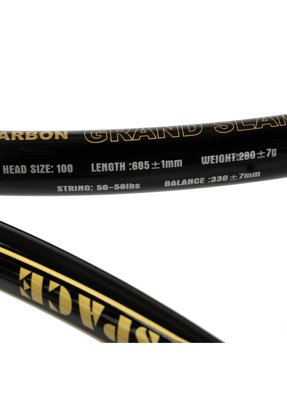 Ракетка для великого тенісу SPACE-X-IV (алюміній, вага 280гр, чорний-золотий) Teloon (361436344)