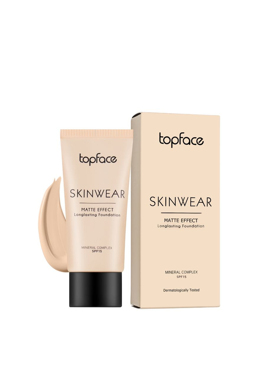 Тональний крем матуючий SkinWear SPF15 PT468 № 01 TopFace (302722308)