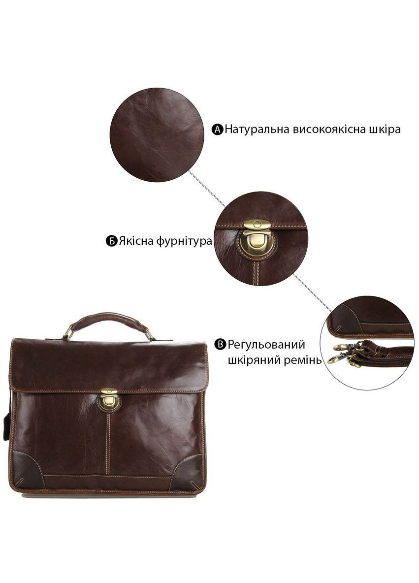 Мужская кожаная сумка портфель для документов деловая Vintage коричневая (sku_14085) No Brand (328922542)