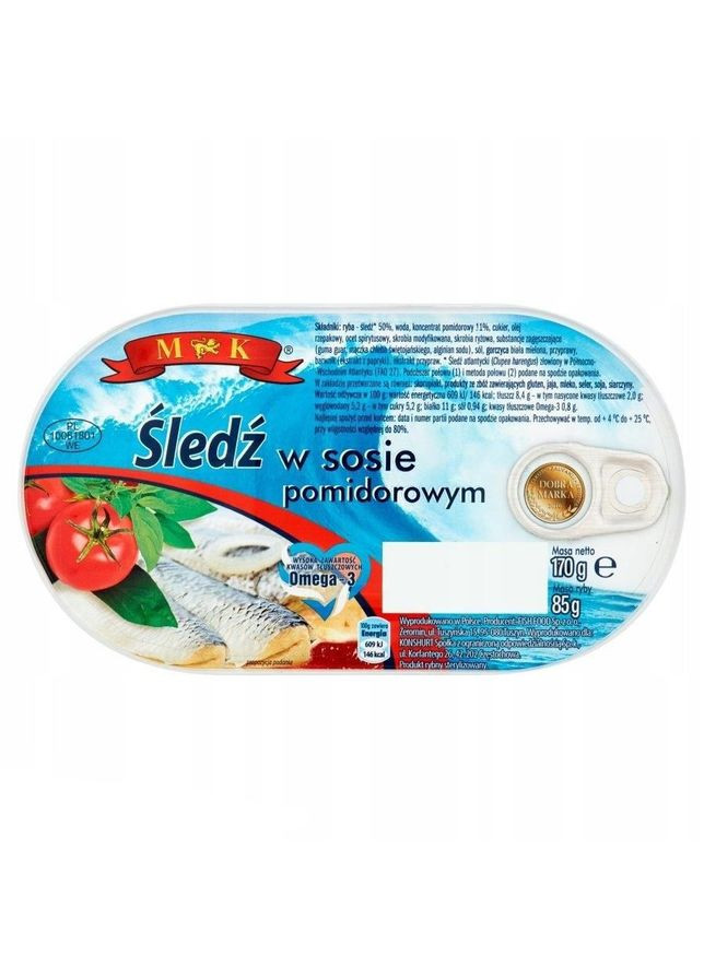 Филе сельди М&K Sledz w sosie pomidorowym в томате 170 г MK (349811442)